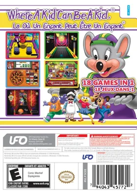 Chuck E. Cheese's Party Games box cover back